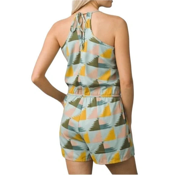 PRANA Franny Halter Neck Tie Romper - Picture 2 of 14